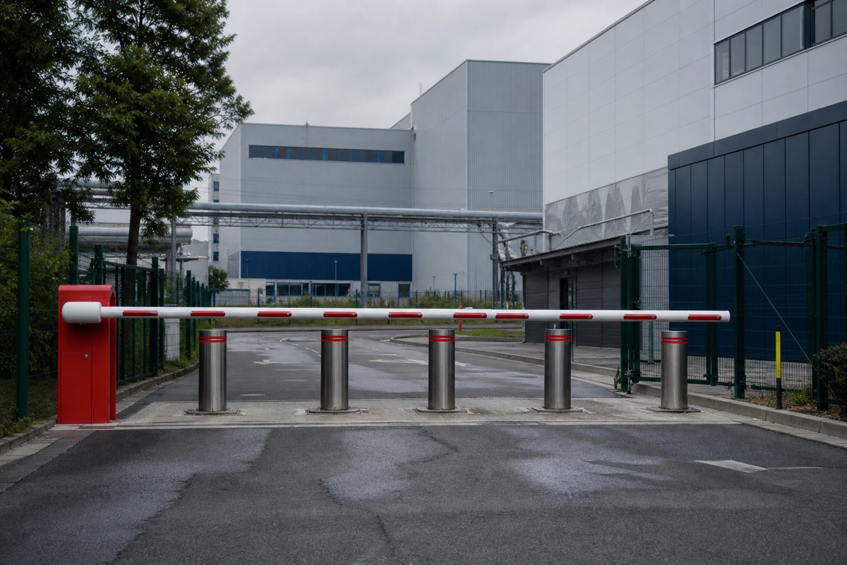 Accès poids lourds sécurisé sur plateforme logistique, JCD Services