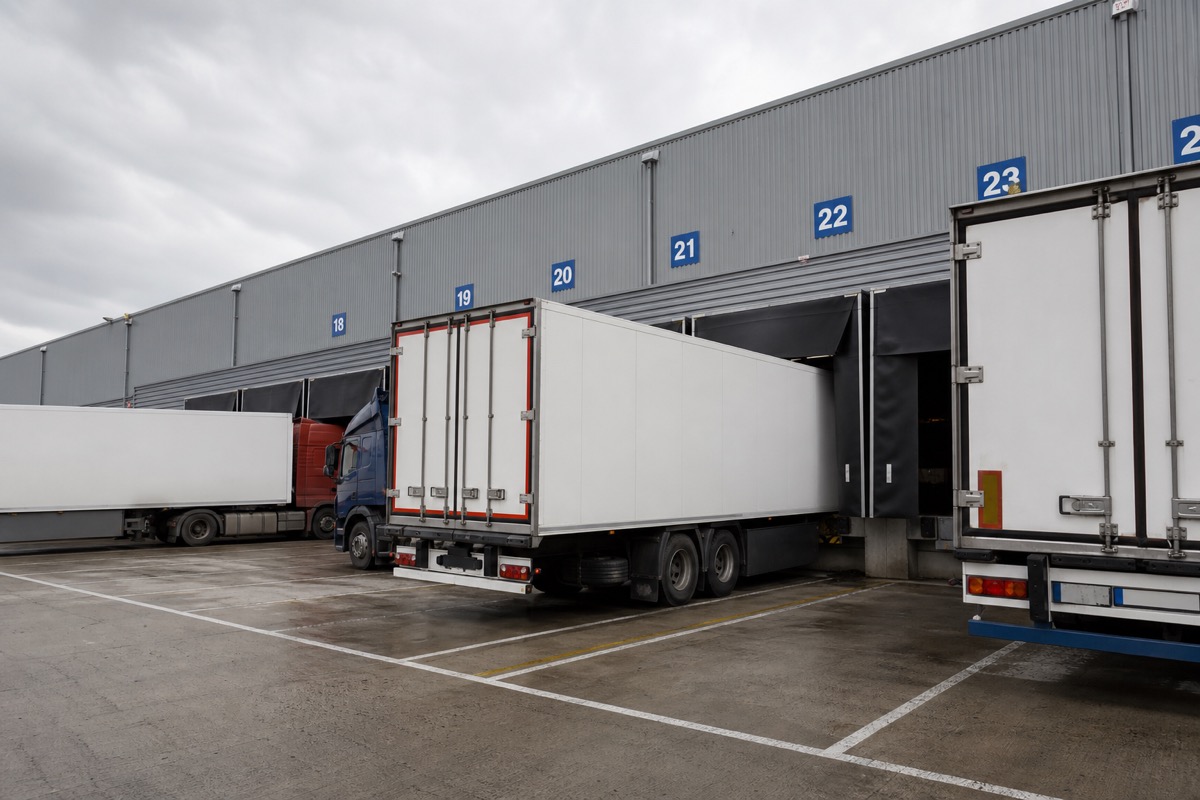 Quais de chargement, transit et gabarits sur site logistique, JCD Services
